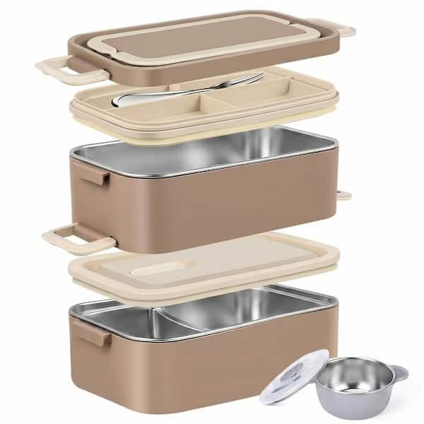 LAIFUCAM Leak-Proof Stainless Steel and PP Bento Lunch Box with