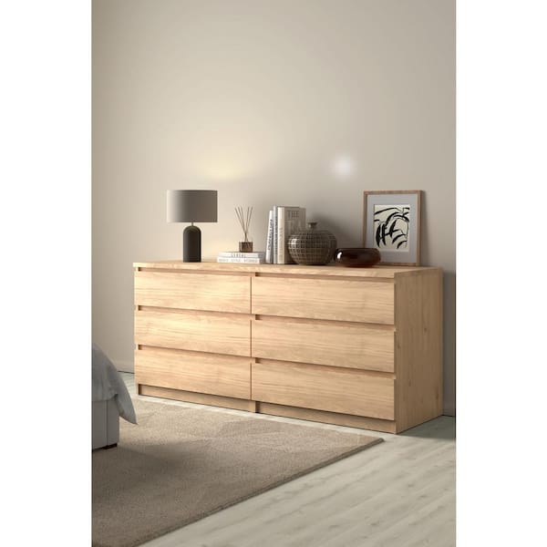 Scottsdale Hickory 6-Drawer 60.55 in. Wide Dresser