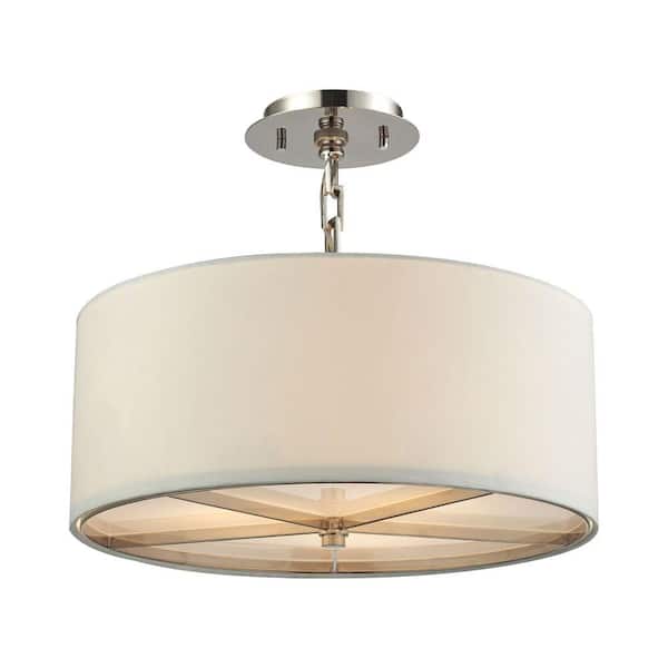 Titan Lighting Selma 3-Light Polished Nickel Pendant