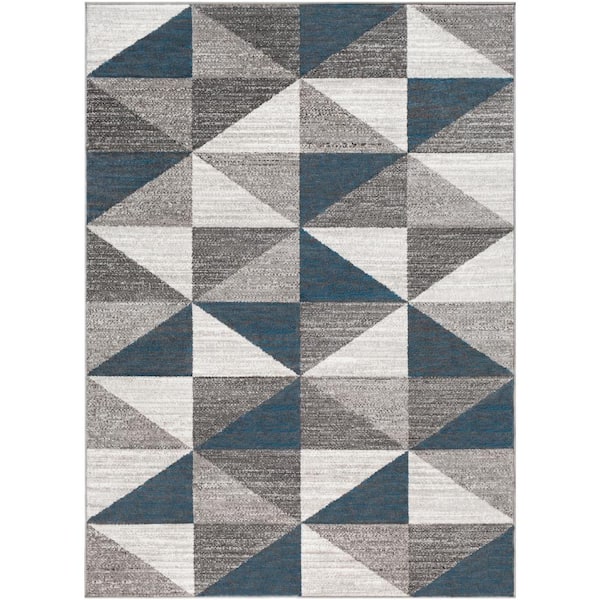 Livabliss Havana Sky Blue 3 ft. 11 in. x 5 ft. 7 in. Geometric Area Rug