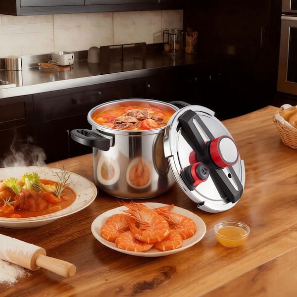 Pressure Cooker Set 8 Qt. Pressure Cooker Stainless Steel, Pressures Canner Steaming Rack Tempered Glass Lid 2025 Update