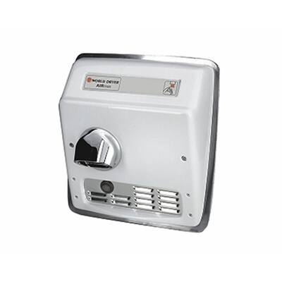 Airmax Electric Hand dryer, Heavy Duty, Automatic, Cast Iron, Recessed Mount, ADA Compliant, 115V White Enamel