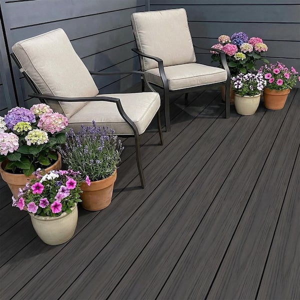 mondaria Outdoor Lightweight 1 in. x 5.5 in. x 8 ft. Silver Gray