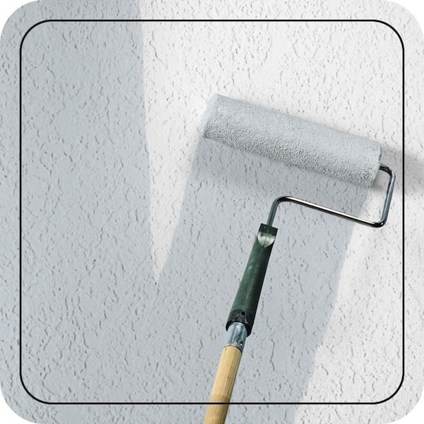 5 gal. #N490-1 Absolute Zero Satin Interior/Exterior Masonry, Stucco and Brick Paint