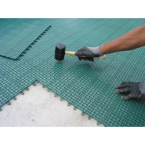 Monticello Green 22 in. x 22 in. Flooring Tiles for 8 ft. x 20 ft.  Greenhouse MONT-20-FK-GN - The Home Depot