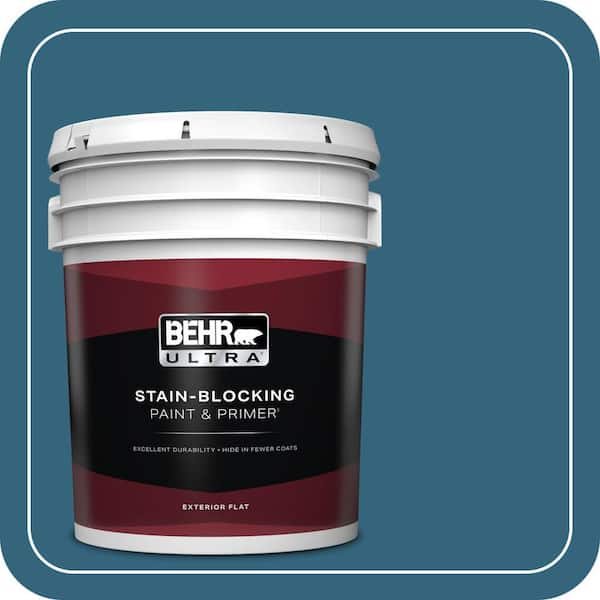 BEHR ULTRA 5 gal. #550D-7 Southern Evening Flat Exterior Paint & Primer