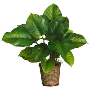 29 in. Artificial Large Leaf Philodendron Silk Plant (Real Touch)