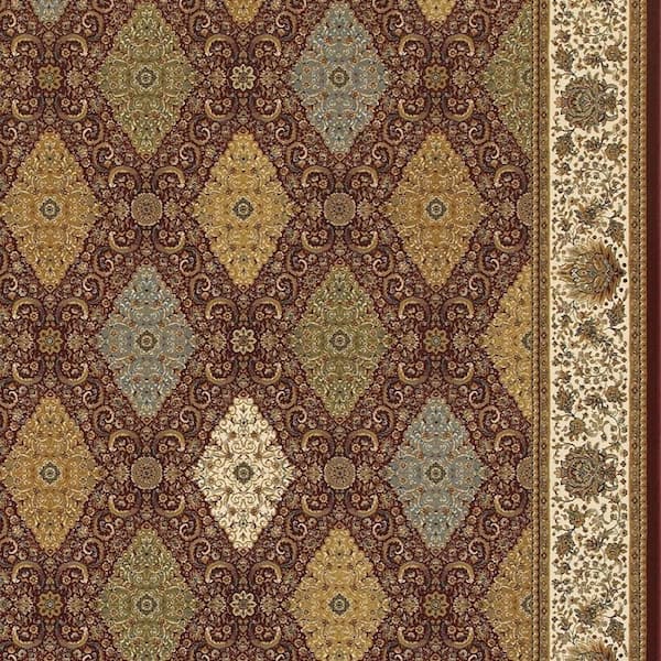 10 X 13 Brown, Tan, Blue Abstract Washable Area Rug Runner Rug