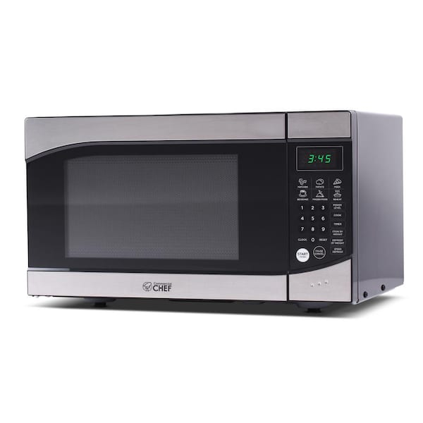 COMMERCIAL CHEF 0.9 Cu. ft. Countertop Microwave Oven with Touch Controls,  Black 