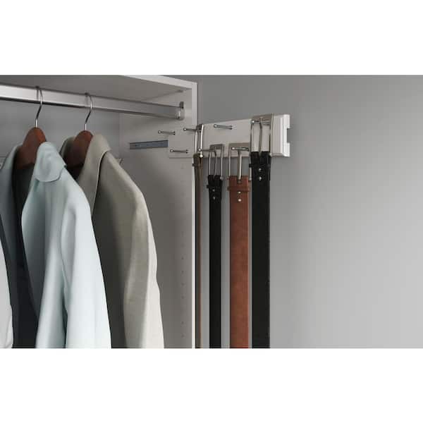 24 Tie Wooden Belt Hanger Belt Scarf Holder Closet Organizer Rack Hook Hanger US 