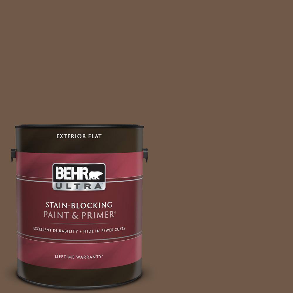 BEHR ULTRA 1 gal. N2307 Rustic Tobacco Flat Exterior Paint & Primer 485301 The Home Depot