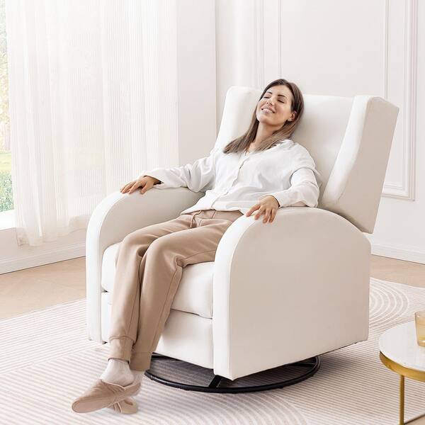 SKYSHALO Electronic Power Recliner White Plastic Outdoor