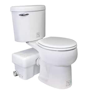 Ascent II 2-Piece 1.28 GPF Single Flush Round Macerating Toilet in White
