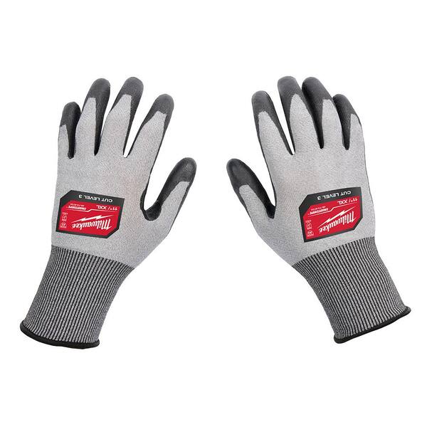 Milwaukee 48-73-8950 Small High Visibility Level 5 Cut Resistant  Polyurethane Dipped Work Gloves - Hartmann Variety