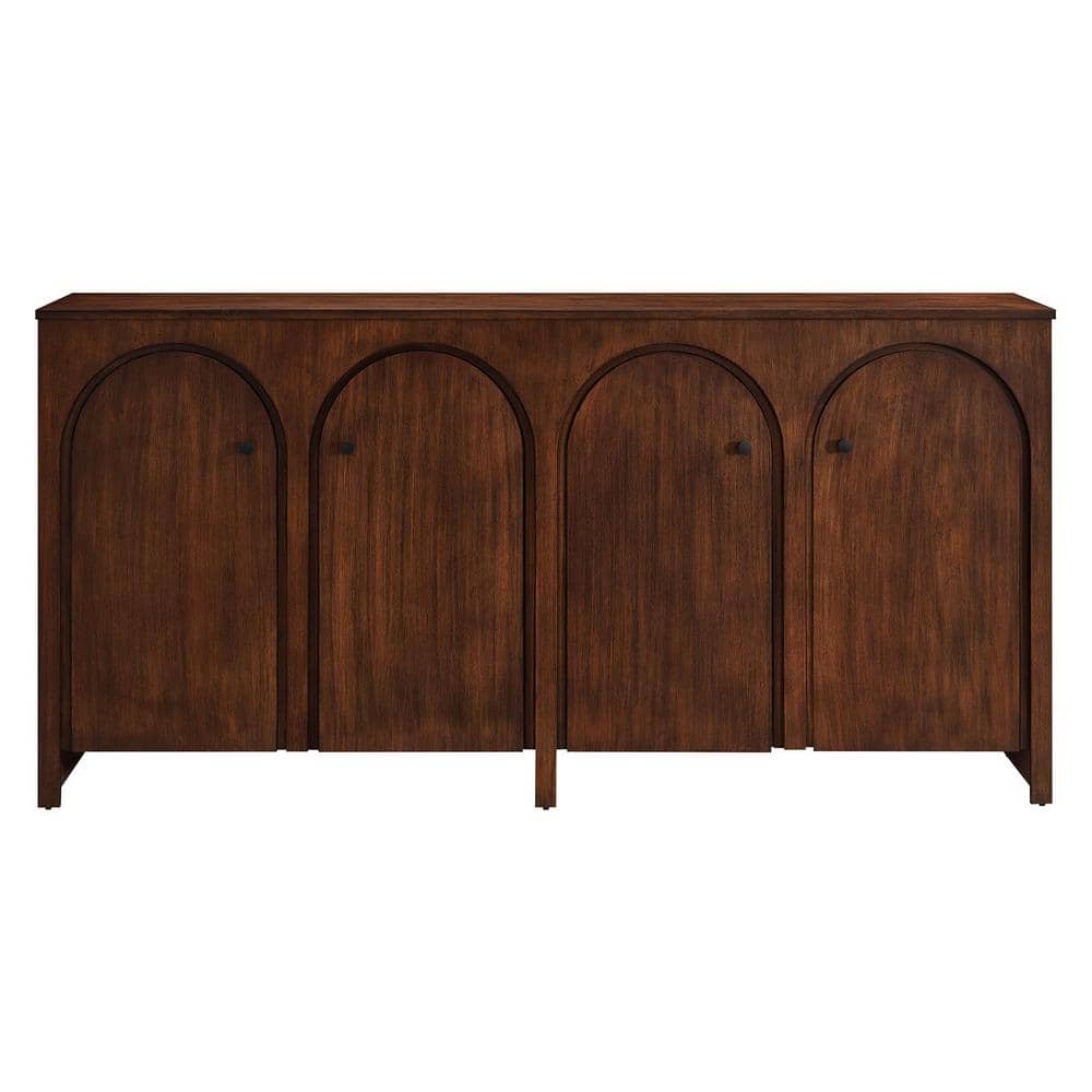 Appia Walnut Wood Veneer 71" Sideboard with Arched Doors