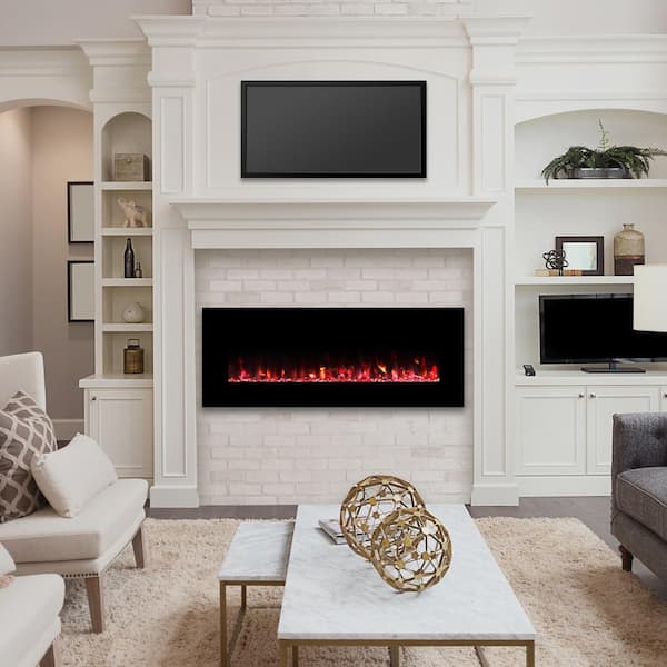 Northwest 50 In Wall Mount Color, Northwest Electric Fireplace Wall Mounted Color Changing Led Flame And Remote