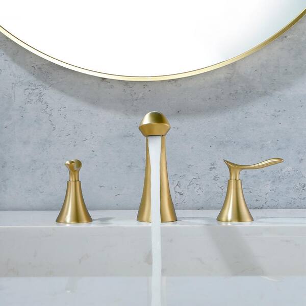 その他 faucetwo eg BWE 8 in. Waterfall Widespread 2-Handle Bathroom Faucet With