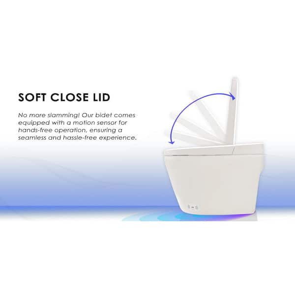 BENOLTI BN-6100S: Tankless Elongated Smart Bidet Toilet with Auto Flush & Heated Seat in White