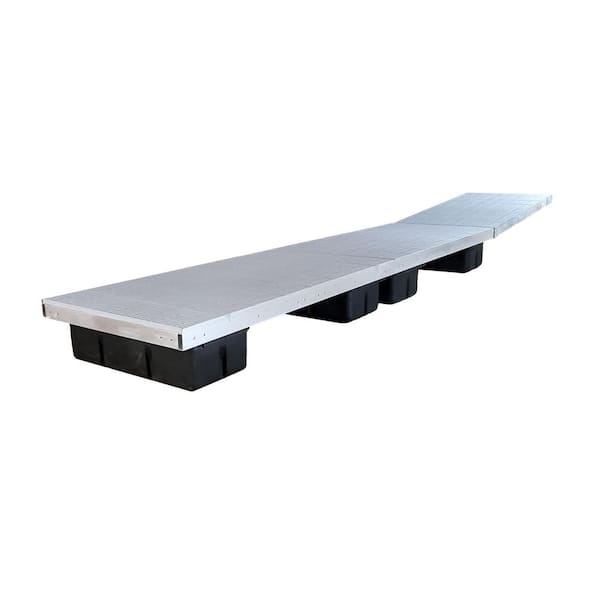 40' Low Profile Floating Dock with Poly Decking