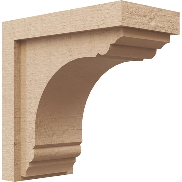 Ekena Millwork 5 in. x 10 in. x 10 in. Classic Warren Rough Cedar Woodgrain TimberThane Corbel, Primed Tan