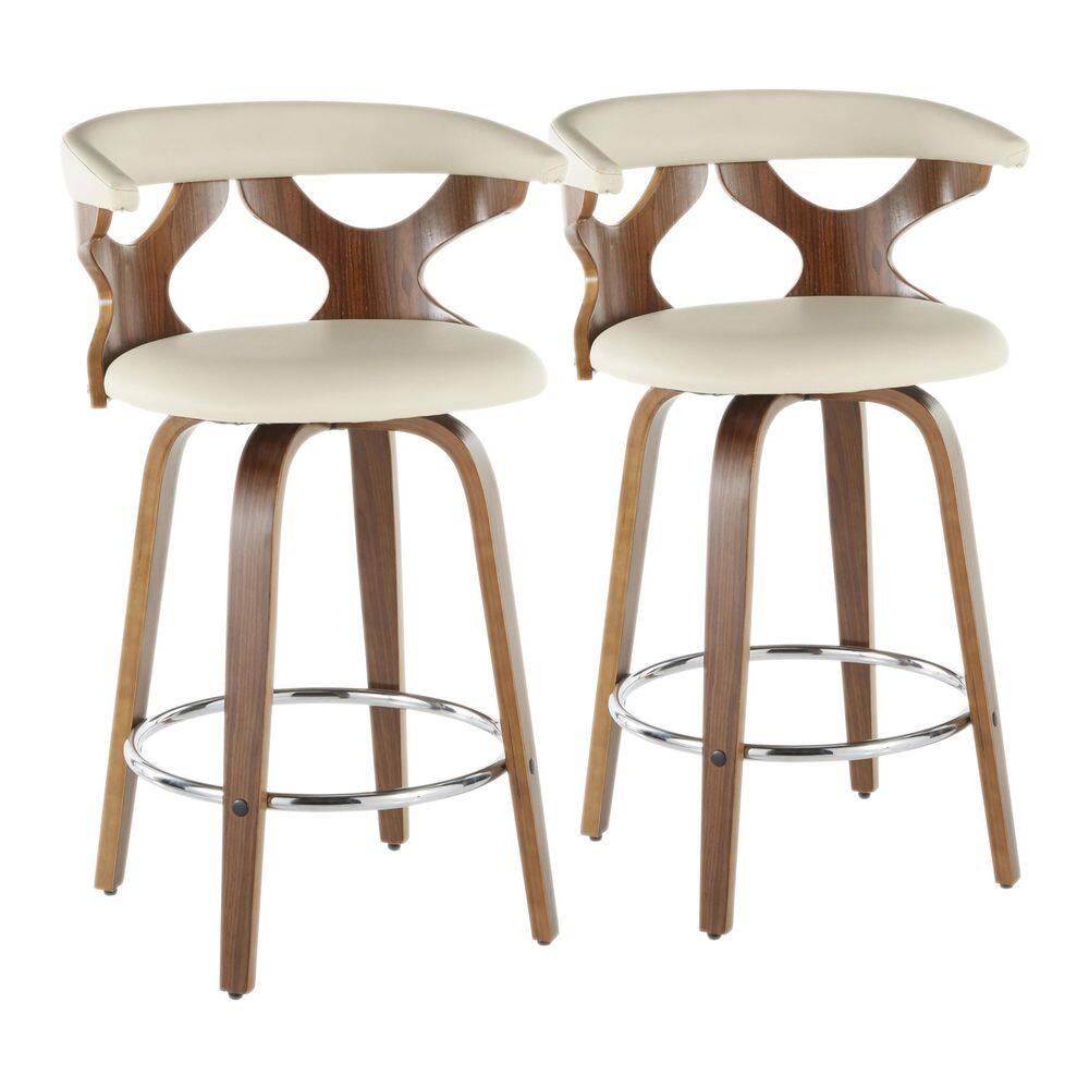 cream-faux-leather-walnut-wood