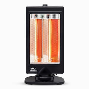 400-Watt/800-Watt Electric Flat Panel Halogen Heater with Tip-Over Safety Switch and Handle