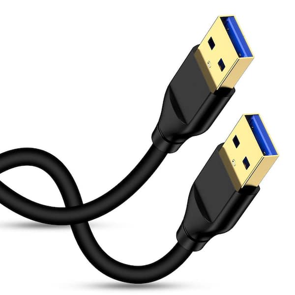 USB to USB Cable 6 ft. A to A Male Data Transfer Cord for Computer PC Laptop Cooler TV Hub Hard Drive DVD Player