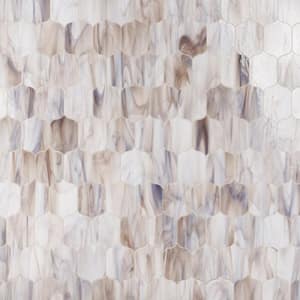 Rococo Lantern Taupe 10.68 in. x 14.18 in. Polished Glass Wall Tile (0.78 sq. ft./Each)