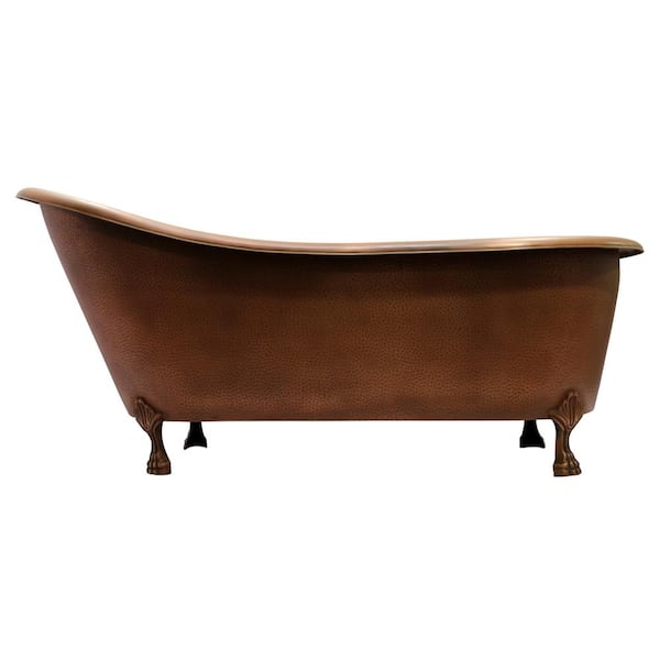 Barclay Products Gitali 68 in. Copper Slipper Clawfoot Non-Whirlpool Bathtub