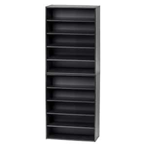 Black 5-Tier Multi-Purpose Organizer Shelf (23.14 in. L x 11.63 in. W x 31.51 in. H)