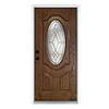 MP Doors 36 in. x 80 in. Distinction Medium Oak Right-Hand Inswing 3/4 Oval  Lite Decorative Fiberglass Prehung Front Door N3068R3HDTK24 - The Home Depot