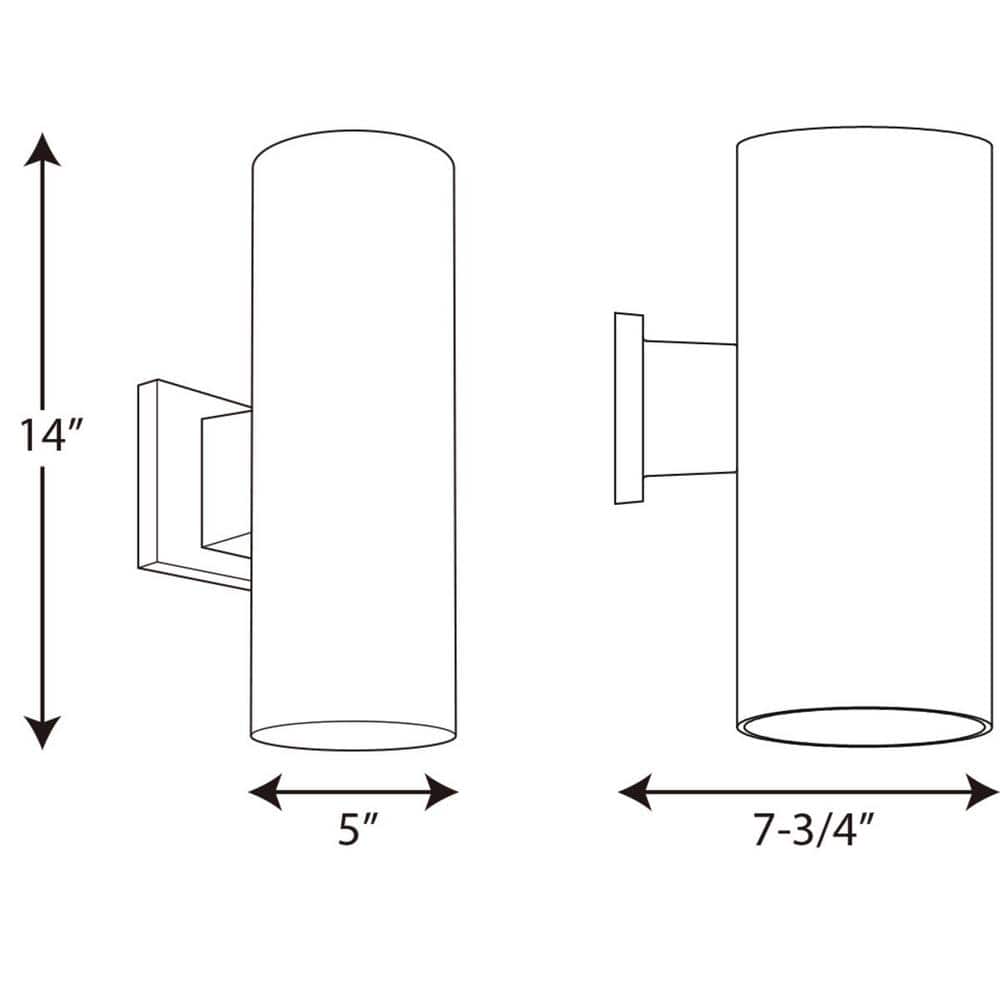 White Polycarbonate Cylinder Wall Sconce, 15" Height