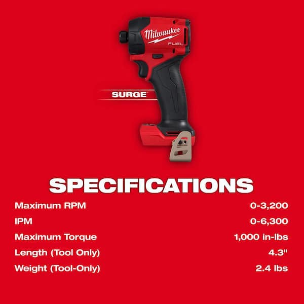 Milwaukee M18 FUEL SURGE 18V Lithium-Ion Brushless Cordless 1/4 in