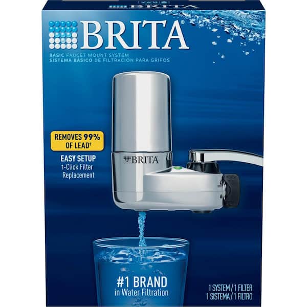 Brita® Basic White Tap Water Faucet Filtration System, Fits Standard Faucets