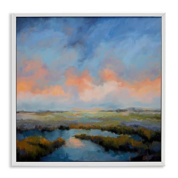 Stupell Industries Pastel Cloud Reflection by Odile White Framed Nature Giclee Art Print 12 in. x 12 in.
