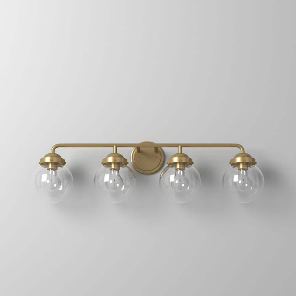 Knoll Vintage Warmth 33" Outdoor Bath Bar in Brushed Gold and Bronze