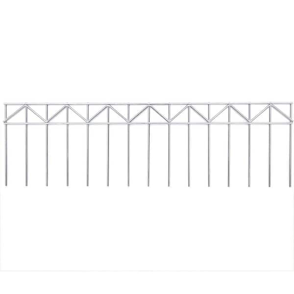 5-Pack 32 in. L x 10 in. H Metal Animal Barrier Fence, Decorative Garden Fence
