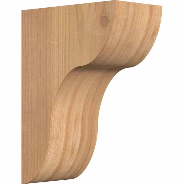 Ekena Millwork 5-1/2 in. x 10 in. x 14 in. Western Red Cedar Carmel Smooth Corbel