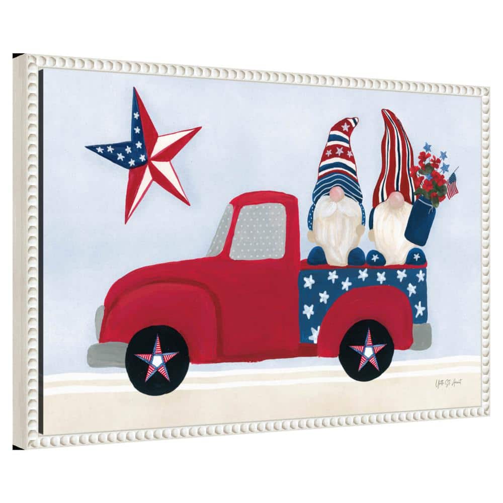 Amanti Art 23"x16" American Gnome II by Yvette St. Amant Framed Canvas Wall Art Print