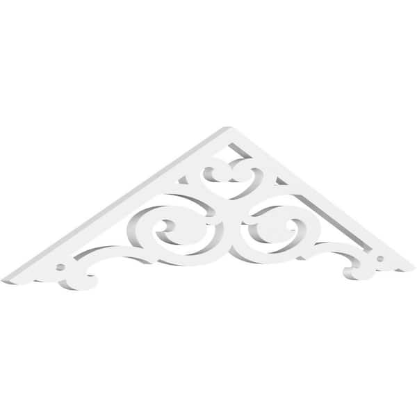Ekena Millwork Hurley 1 in. D x 12 in. W x 48 in. L Signature Urethane Gable Pediment