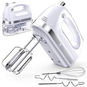 Electric Hand Mixer, 400-Watt Stainless Steel 5-Speed Handheld, 5-Attachments, Eggbeaters, Mixer Dough, Dishwasher Safe