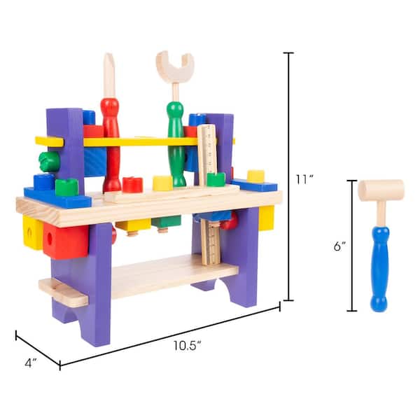 72pc Kids Pretend Play Toy Tool Workshop Bench Table Set DIY Workbench Set Kids 