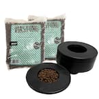 6 in. Black Plastic Pot Bucket Lid Insert, with 20 l Grow Rocks (12-Pack)
