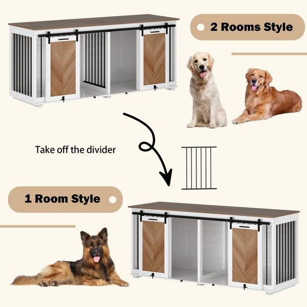 FUFU&GAGA Large Double Dog House Furniture for Dogs
