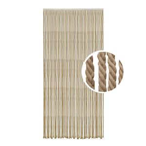 Room Divider Braided Natural Cotton/Polyester 36 in W x 79" in. L Rope Door Curtain 54 Strings 1 Panel