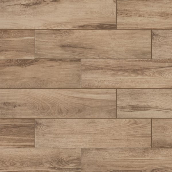 Florida Tile Home Collection Alpine Sand 6 in. x 24 in. Porcelain Floor and Wall Tile (14 sq. ft. / case)