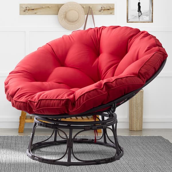 red papasan cushion