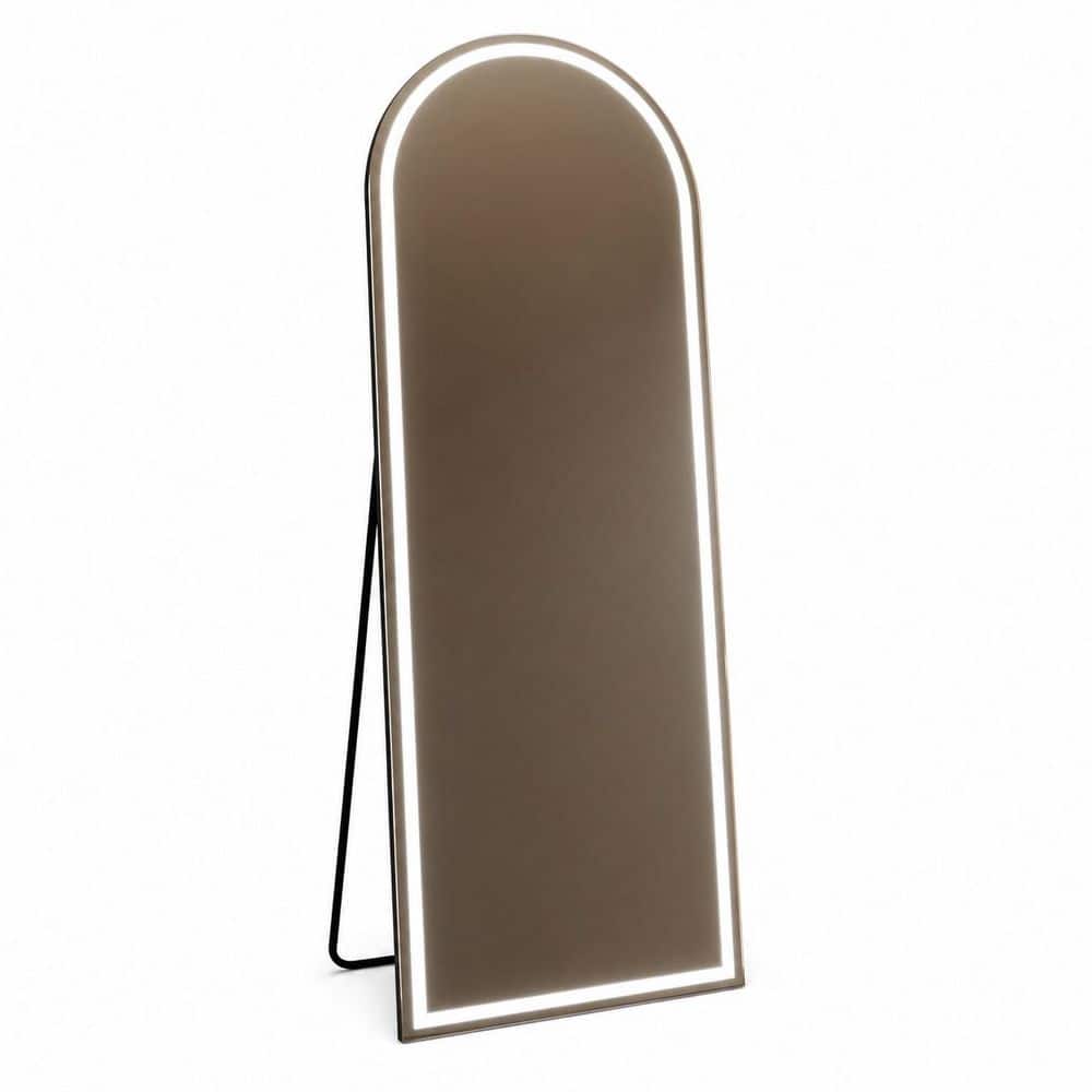 32 in. W x 71 in. H Lighted LED Full Length Floor Mirror in White with 3 Color Modes and Stand price history on PriceWatchPro