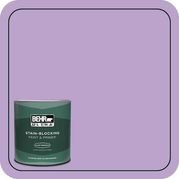 BEHR ULTRA 1 qt. #650B-4 Violet Fields Extra Durable Semi-Gloss Enamel Interior Paint & Primer