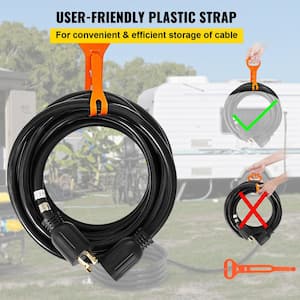 50 ft. Generator Extension Cord 250-Volt 30 Amp Generator Cord UL Listed Generator Power Cord with Twist Lock Connectors